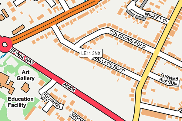 LE11 3NX map - OS OpenMap – Local (Ordnance Survey)