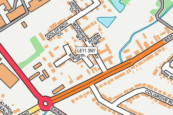 LE11 3NY map - OS OpenMap – Local (Ordnance Survey)