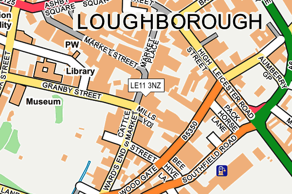 LE11 3NZ map - OS OpenMap – Local (Ordnance Survey)