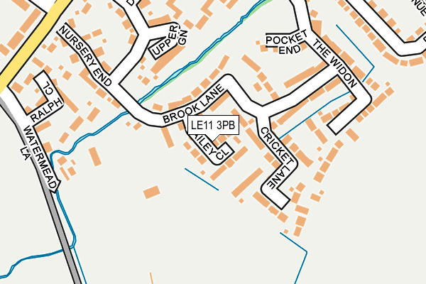 LE11 3PB map - OS OpenMap – Local (Ordnance Survey)