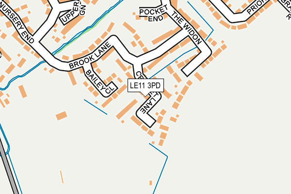 LE11 3PD map - OS OpenMap – Local (Ordnance Survey)
