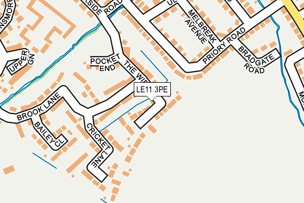 LE11 3PE map - OS OpenMap – Local (Ordnance Survey)