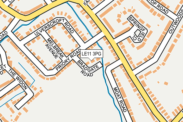 LE11 3PG map - OS OpenMap – Local (Ordnance Survey)
