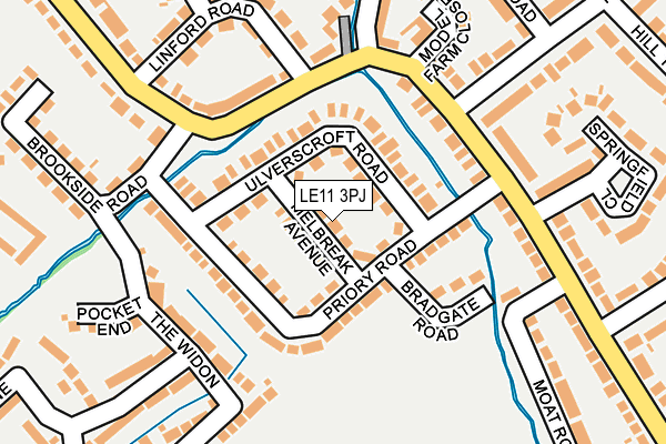 LE11 3PJ map - OS OpenMap – Local (Ordnance Survey)