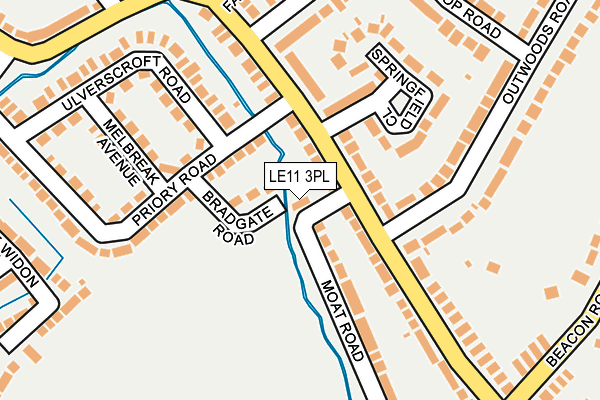 LE11 3PL map - OS OpenMap – Local (Ordnance Survey)