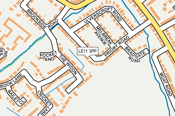 LE11 3PP map - OS OpenMap – Local (Ordnance Survey)