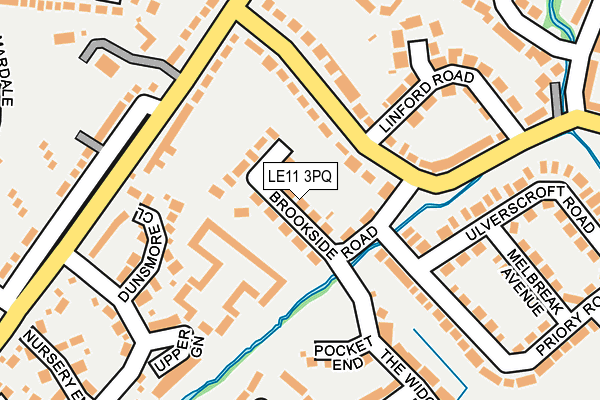 LE11 3PQ map - OS OpenMap – Local (Ordnance Survey)