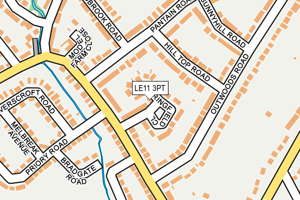 LE11 3PT map - OS OpenMap – Local (Ordnance Survey)