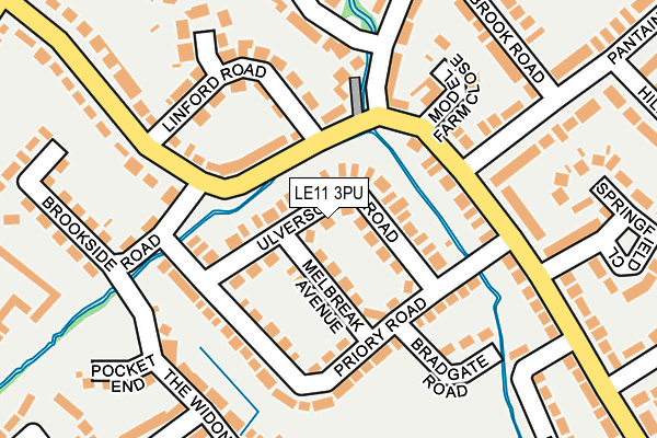 LE11 3PU map - OS OpenMap – Local (Ordnance Survey)