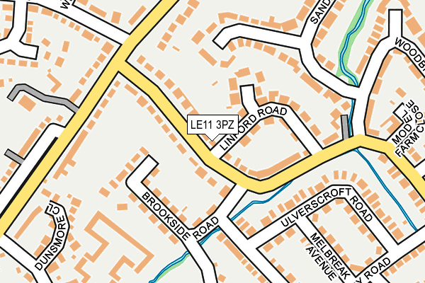 LE11 3PZ map - OS OpenMap – Local (Ordnance Survey)