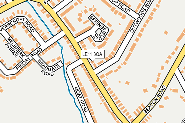 LE11 3QA map - OS OpenMap – Local (Ordnance Survey)