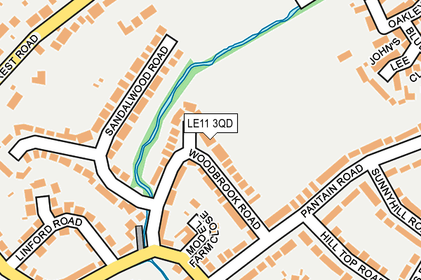 LE11 3QD map - OS OpenMap – Local (Ordnance Survey)