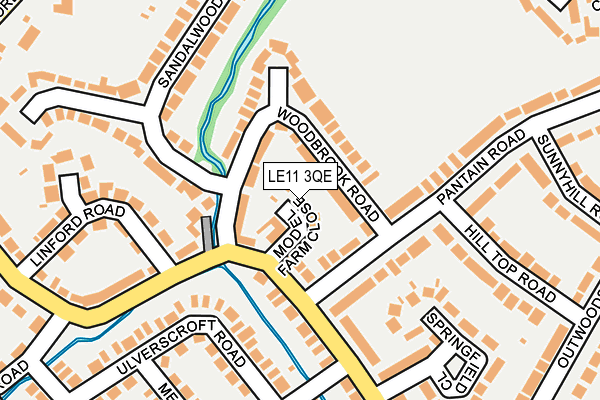 LE11 3QE map - OS OpenMap – Local (Ordnance Survey)