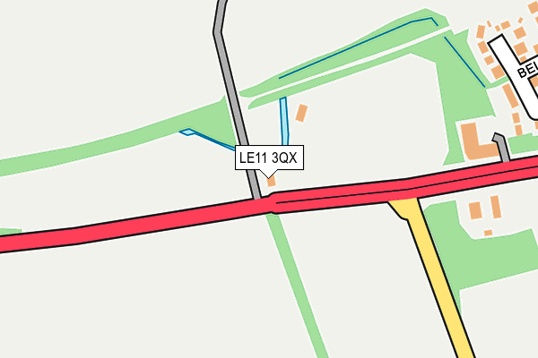 LE11 3QX map - OS OpenMap – Local (Ordnance Survey)