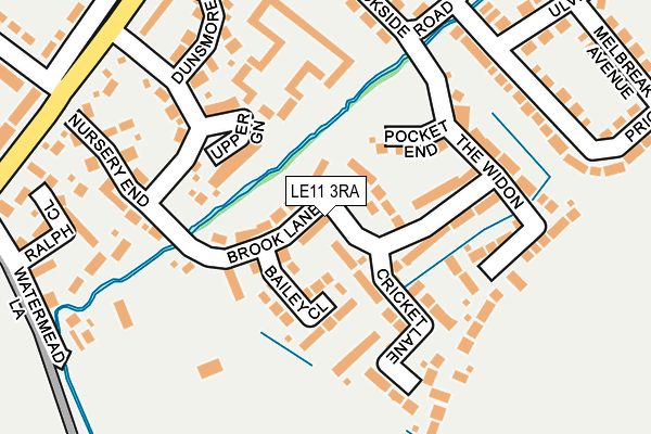 LE11 3RA map - OS OpenMap – Local (Ordnance Survey)