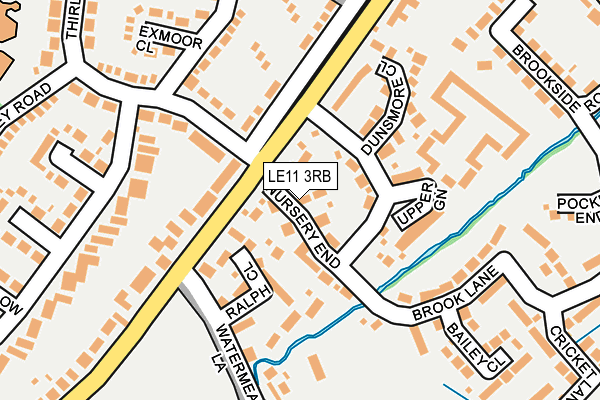 LE11 3RB map - OS OpenMap – Local (Ordnance Survey)