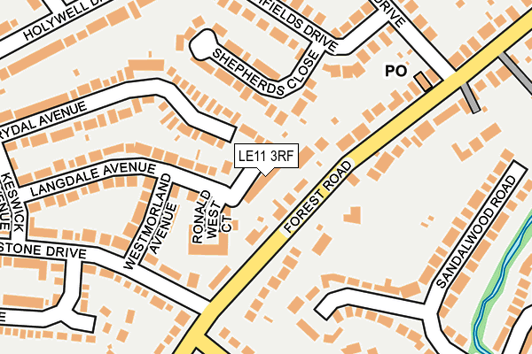 LE11 3RF map - OS OpenMap – Local (Ordnance Survey)