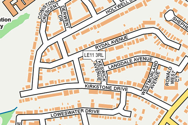 LE11 3RL map - OS OpenMap – Local (Ordnance Survey)