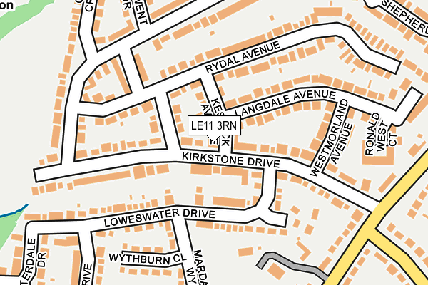 LE11 3RN map - OS OpenMap – Local (Ordnance Survey)