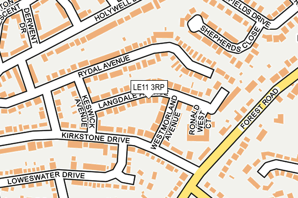 LE11 3RP map - OS OpenMap – Local (Ordnance Survey)