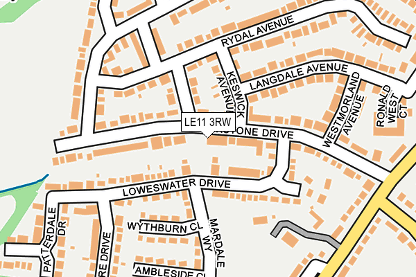 LE11 3RW map - OS OpenMap – Local (Ordnance Survey)