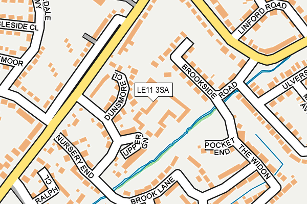LE11 3SA map - OS OpenMap – Local (Ordnance Survey)