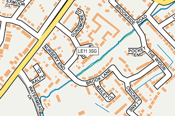 LE11 3SG map - OS OpenMap – Local (Ordnance Survey)