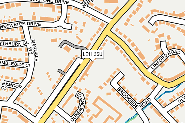 LE11 3SU map - OS OpenMap – Local (Ordnance Survey)