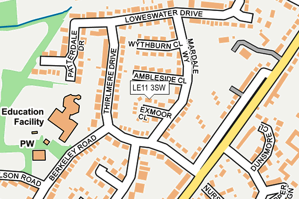 LE11 3SW map - OS OpenMap – Local (Ordnance Survey)