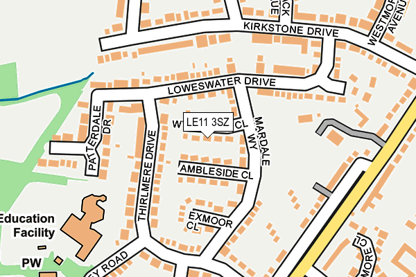 LE11 3SZ map - OS OpenMap – Local (Ordnance Survey)