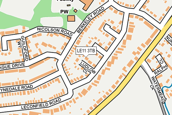 LE11 3TB map - OS OpenMap – Local (Ordnance Survey)