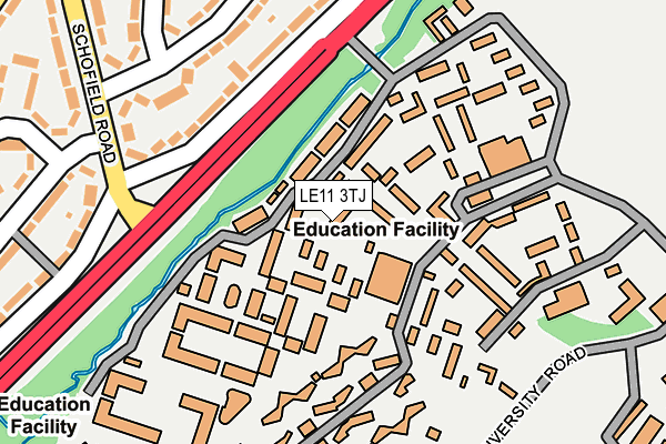 LE11 3TJ map - OS OpenMap – Local (Ordnance Survey)