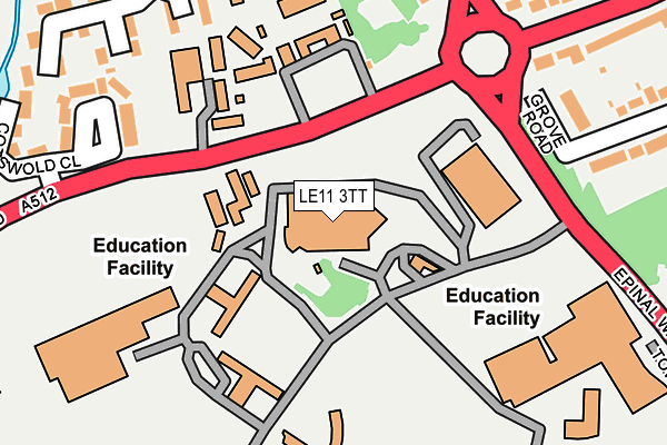 LE11 3TT map - OS OpenMap – Local (Ordnance Survey)