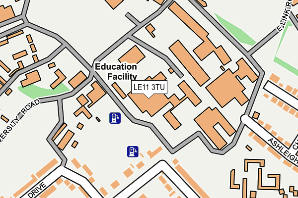 LE11 3TU map - OS OpenMap – Local (Ordnance Survey)