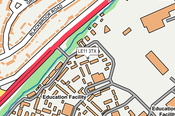 LE11 3TX map - OS OpenMap – Local (Ordnance Survey)