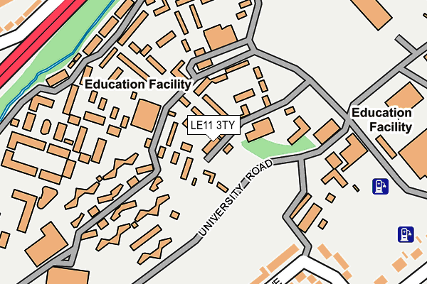 LE11 3TY map - OS OpenMap – Local (Ordnance Survey)