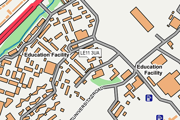 LE11 3UA map - OS OpenMap – Local (Ordnance Survey)