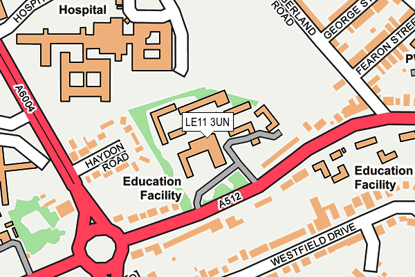 LE11 3UN map - OS OpenMap – Local (Ordnance Survey)