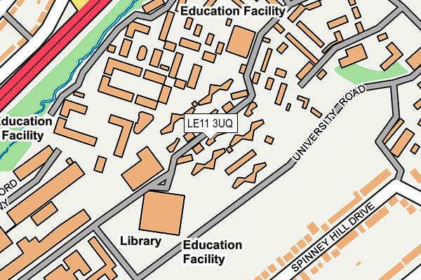 LE11 3UQ map - OS OpenMap – Local (Ordnance Survey)