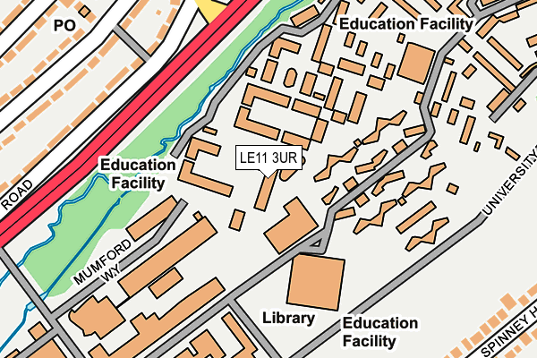 LE11 3UR map - OS OpenMap – Local (Ordnance Survey)
