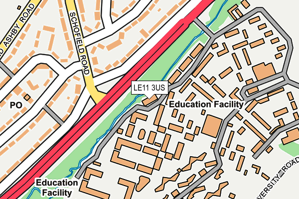 LE11 3US map - OS OpenMap – Local (Ordnance Survey)