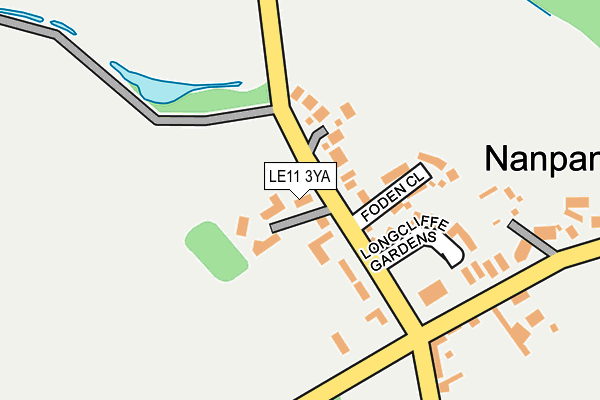 LE11 3YA map - OS OpenMap – Local (Ordnance Survey)