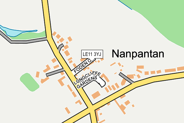 LE11 3YJ map - OS OpenMap – Local (Ordnance Survey)