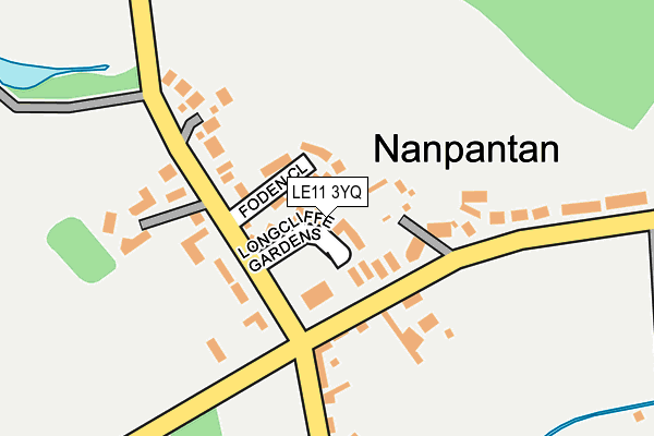 LE11 3YQ map - OS OpenMap – Local (Ordnance Survey)