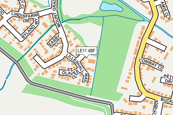 LE11 4BF map - OS OpenMap – Local (Ordnance Survey)