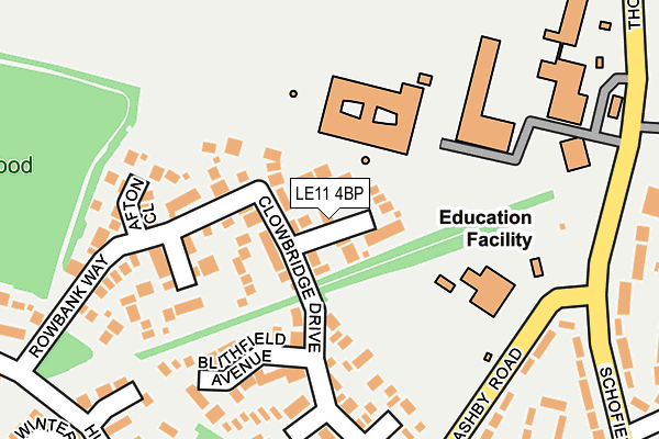 LE11 4BP map - OS OpenMap – Local (Ordnance Survey)