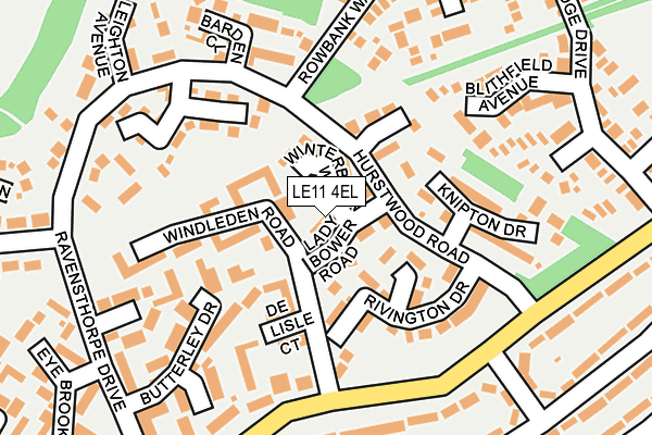 LE11 4EL map - OS OpenMap – Local (Ordnance Survey)