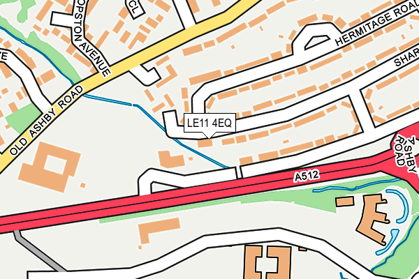 LE11 4EQ map - OS OpenMap – Local (Ordnance Survey)