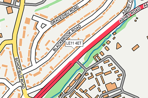 LE11 4ET map - OS OpenMap – Local (Ordnance Survey)