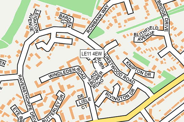 LE11 4EW map - OS OpenMap – Local (Ordnance Survey)